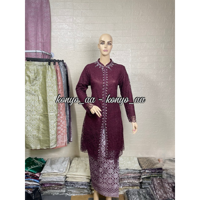 REKOMENDASI / Kebaya Tunik brokat Payet / Tunik Brokat / kebaya sanghai / Kebaya Modern / Kebaya til