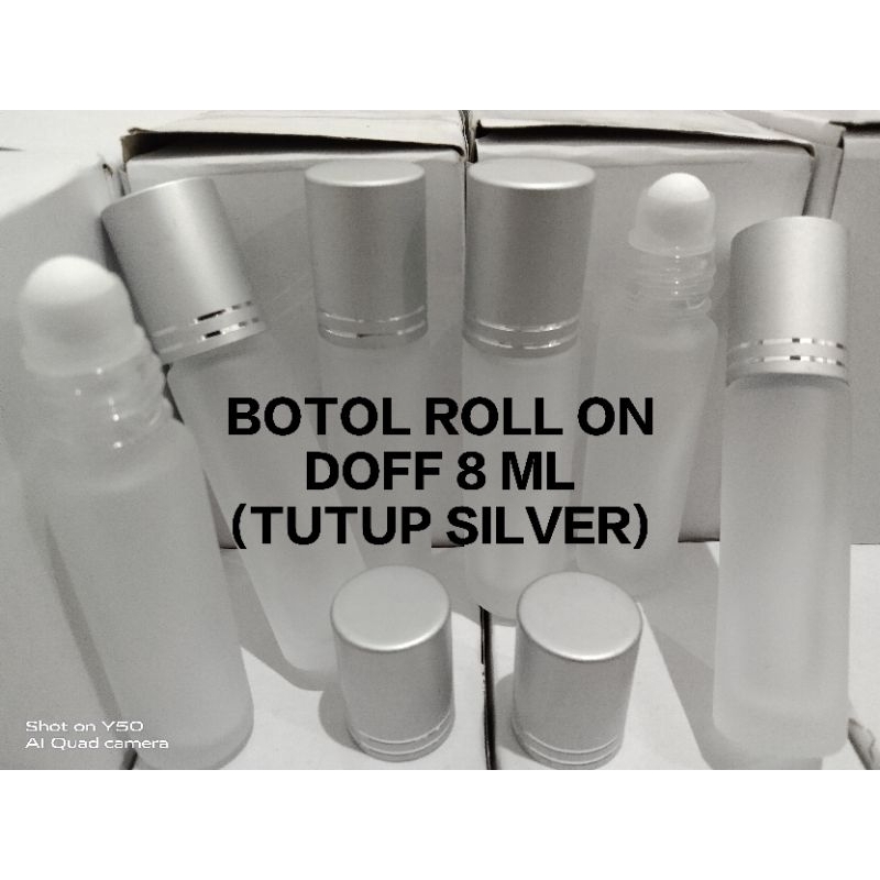 BOTOL ROLL ON DOFF 8 ML (TUTUP SILVER)