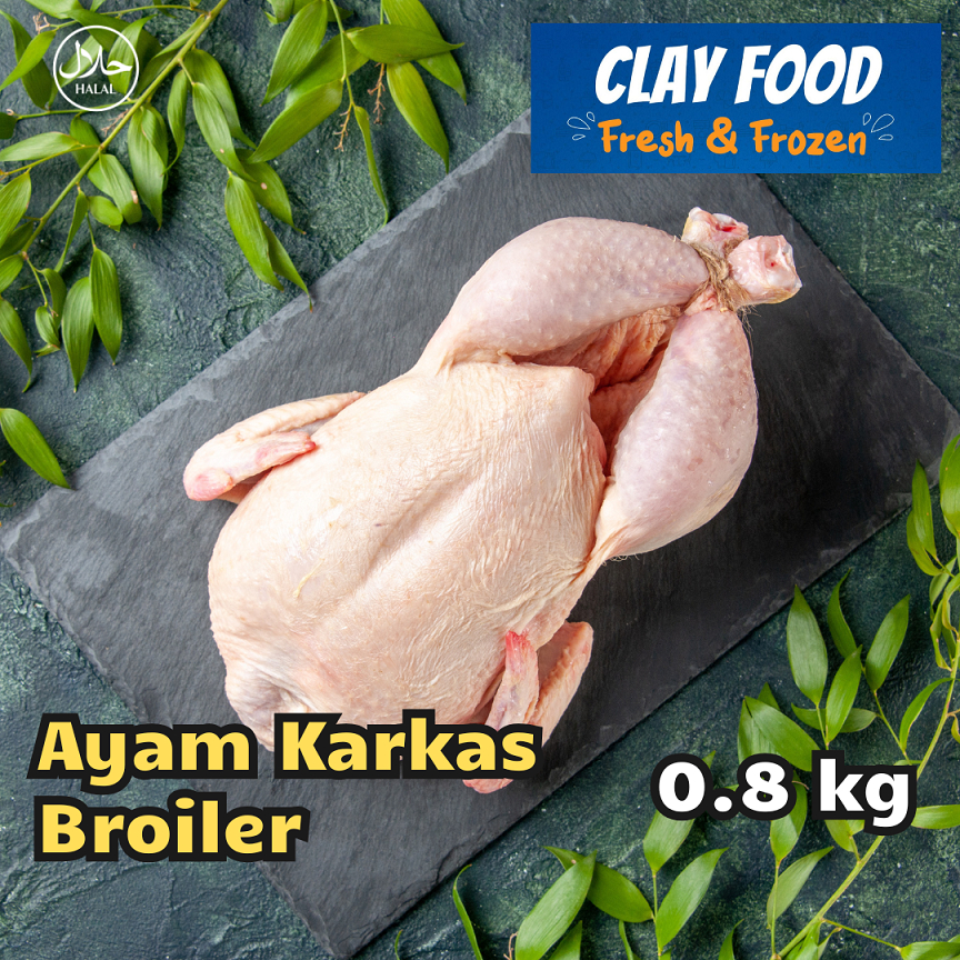 

Ayam Karkas Broiler Frozen Segar Utuh 0.8 kg Daging Ayam Halal Tanpa Pengawet Praktis
