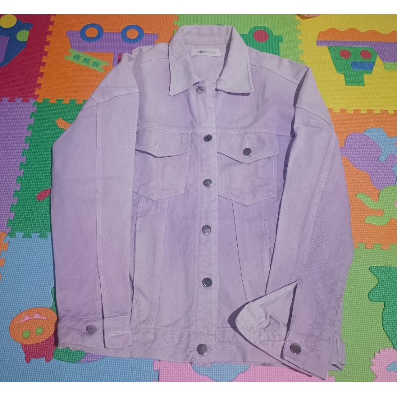 preloved jaket ungu gradasi