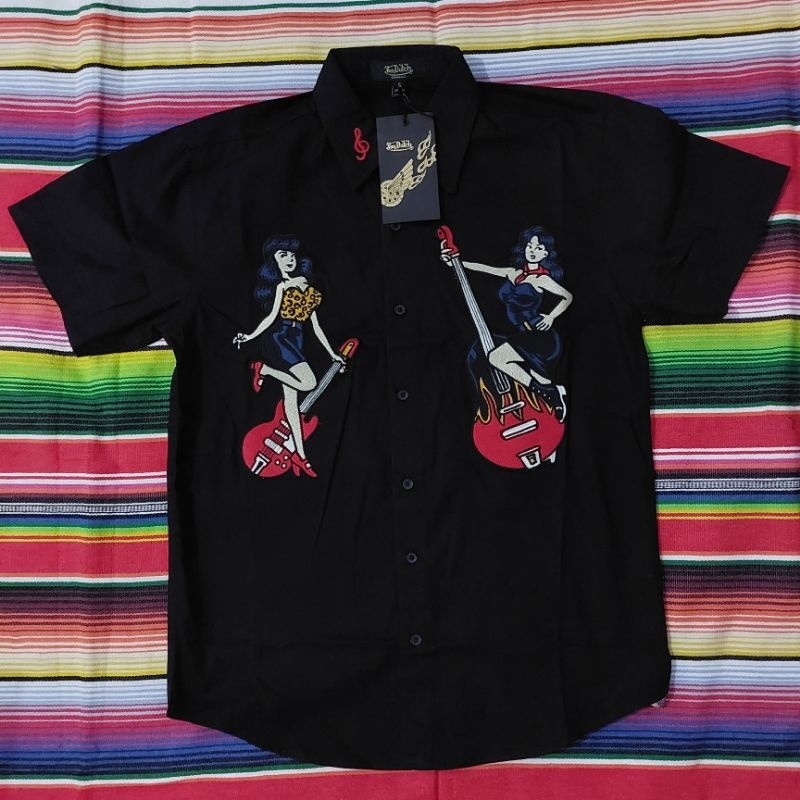 WORKSHIRT - VONDUTCH - L XL - HITAM - ORIGINAL