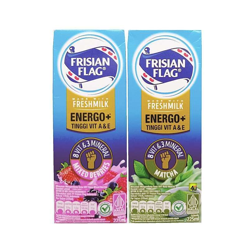 

Frisian flag energo+ matchha / mixed berries 225 ml