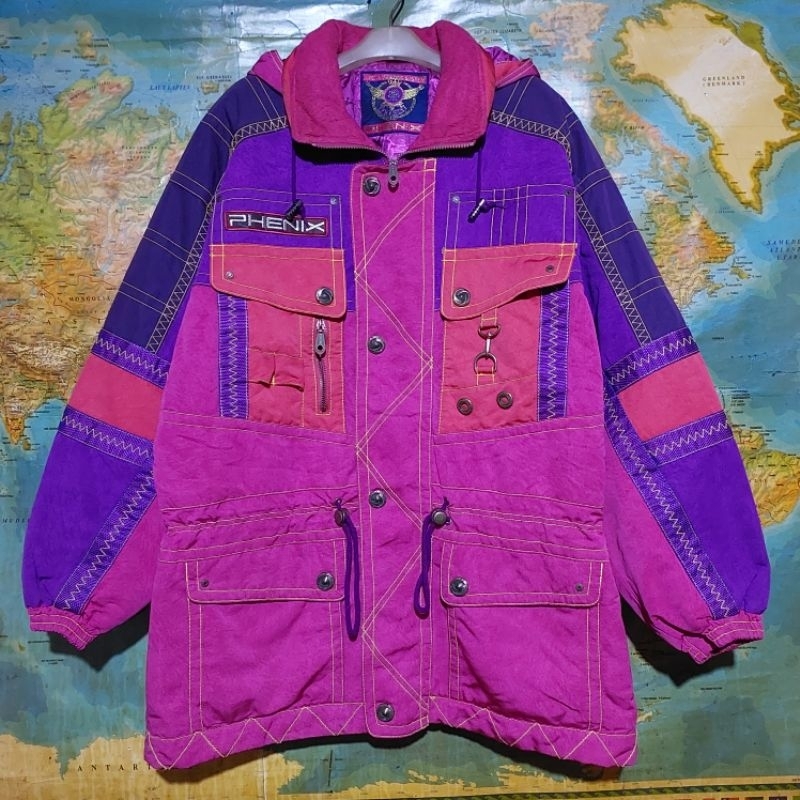 jaket PHENIX Snowboard Colorblock purple vintage outdoor original RARE ITEM