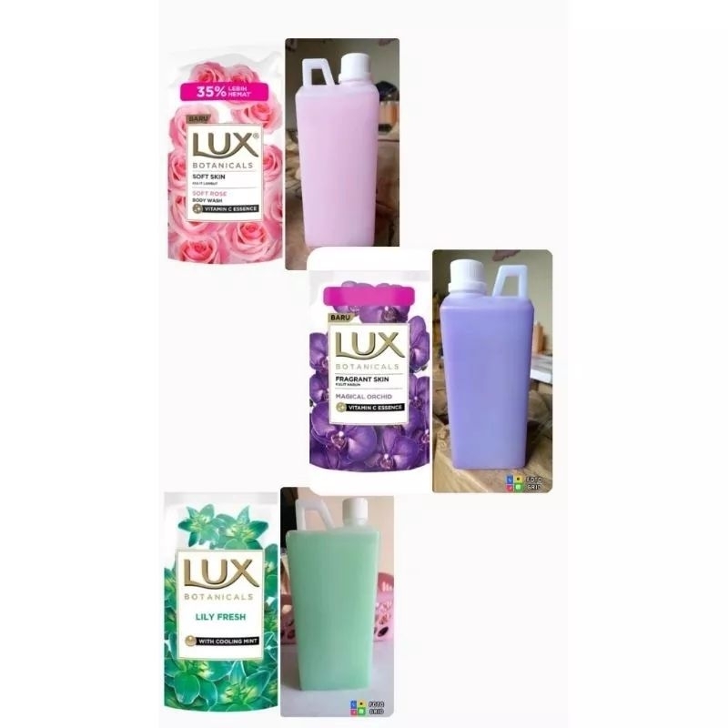 SABUN MANDI CAIR LUX UNGU REPACT KEMASAN 1 LITER FREE JIRIGEN