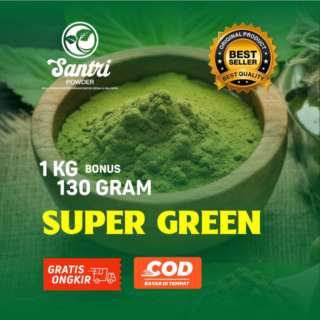 

SANTRI POWDER Teh Hijau daun purl from Borne0 Kalimantan 100% Original silahkan di order ya kak.