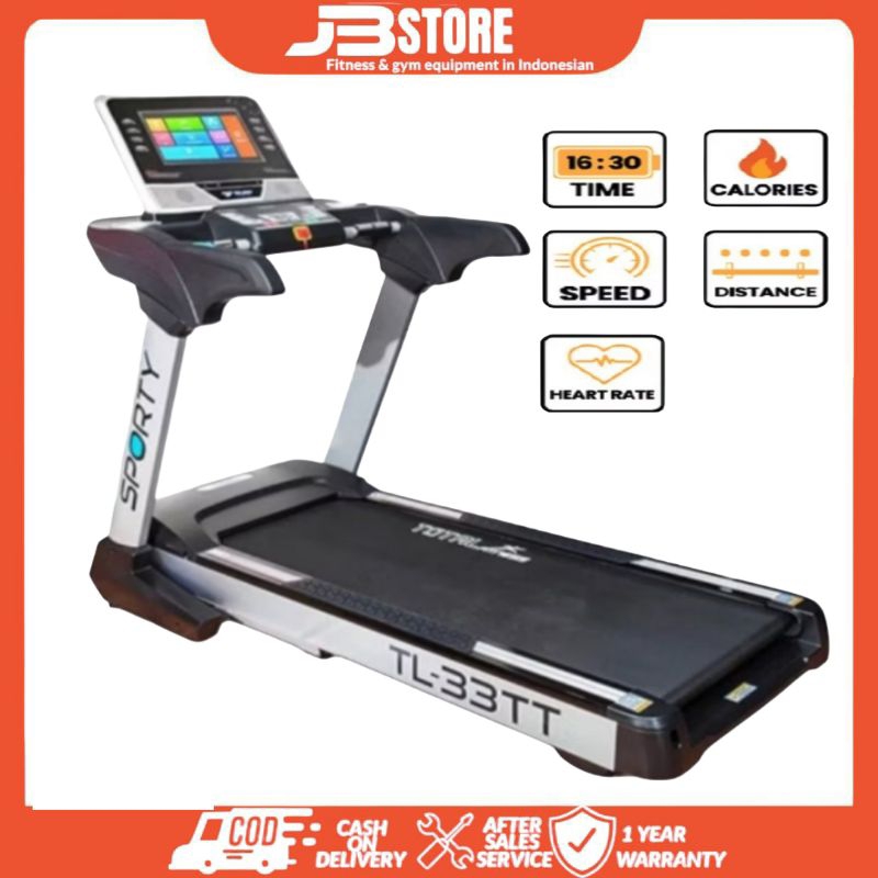 Alat Fitnes Treadmil elektrik Total Fitnes TL-33 Ac TT.Mesin Olahraga Lari
