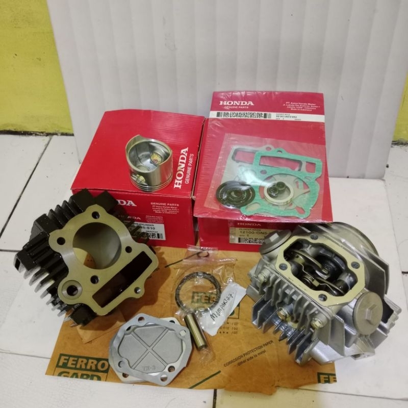 ORIGINAL PAKET TURUN MESIN BLOK HEAD + BLOK SEHER KOMPLIT HONDA GRAND GN5, ASTREA PRIMA, WIN WIN, SU