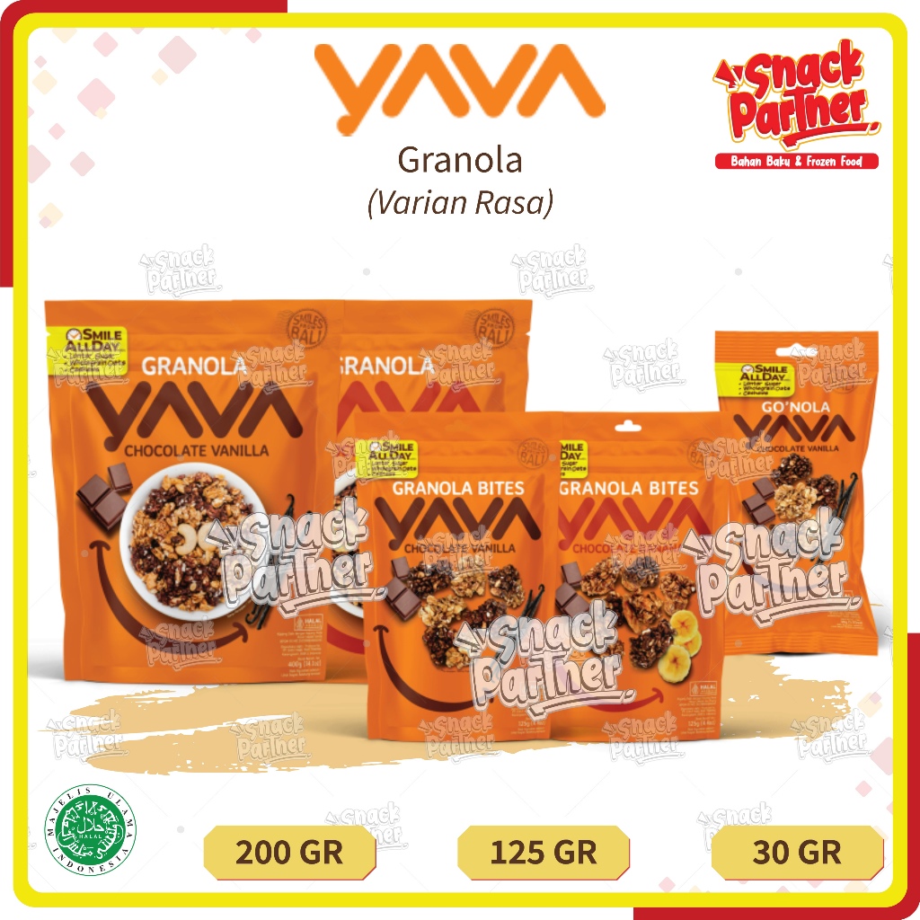 

YAVA - GRANOLA 125 200 GR / GONOLA 30 GR - Chocolate Vanilla Vanila Banana Choco Coklat