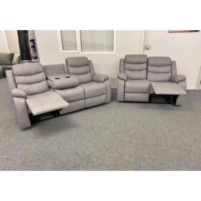 sofa recliner kursi rc ruang tamu sudut kulit elektrik 3+2 dudukan