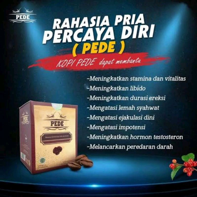 

Kopi Pede Kuat dan Tahan Lama 1box isi 5 sachet