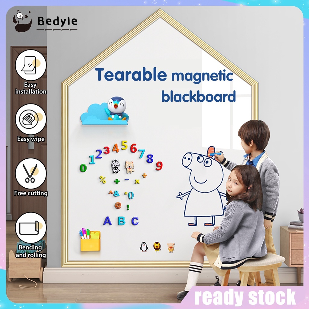 

Ready Stock Magnetic blackboard&whiteboard 90*120cm Chalkboard with free spree chalk/marker pen for kids paint,teach