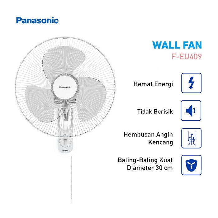 PANASONIC WALL FAN KIPAS ANGIN DINDING TEMBOK 16" EU409 EU-409