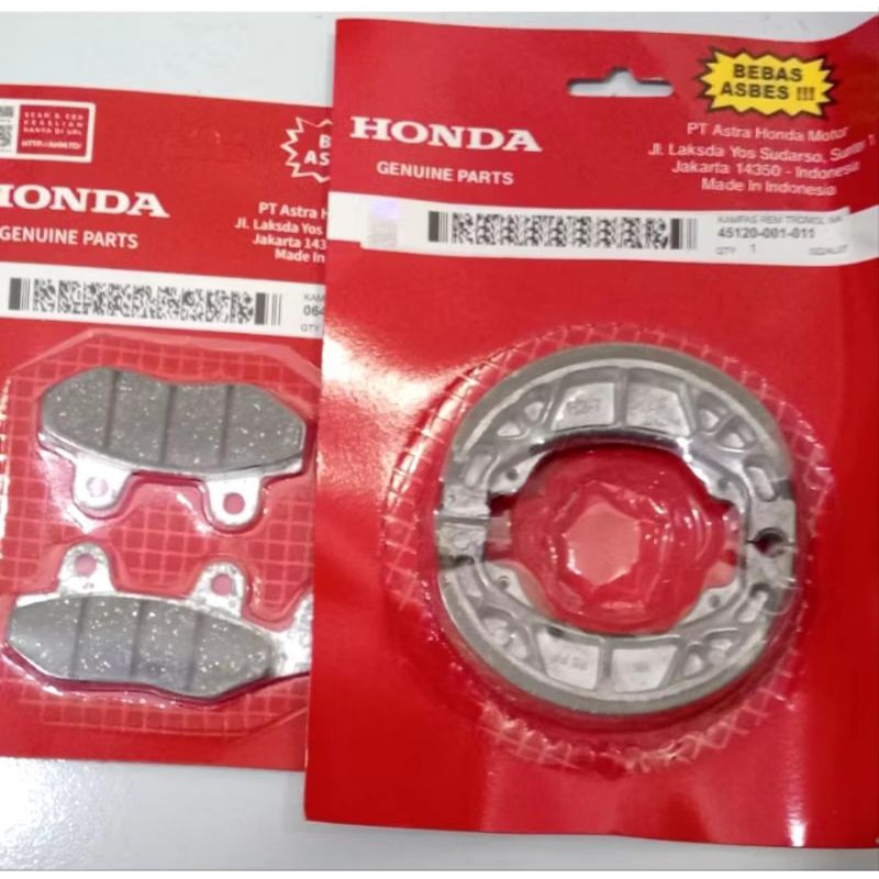 Kampas Rem Depan Belakang Dispad Supra X Grand Fit New Astrea Legenda Kharisma Blade Revo Honda 1Set