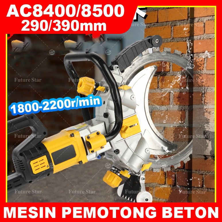 Mesin Pemotong Beton Listrik 390mm 290mm Concrete Wall Cutting Machine Electric Groove Ring Saw 5000