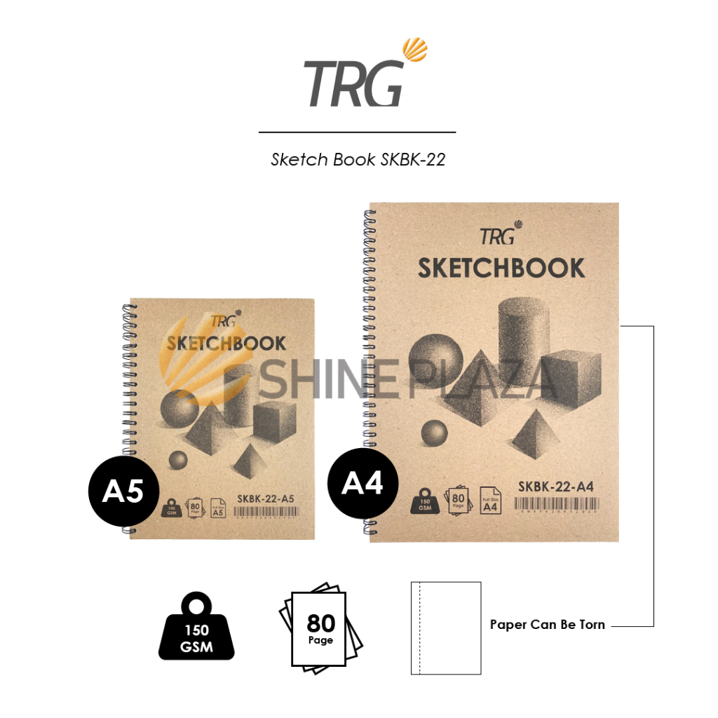 

TRG Kraft Sketchbook Sketch Ring Drawing Book SKBK-22 A4 A5 150gsm - Kertas Buku Gambar & Sketsa 150 gsm TRG