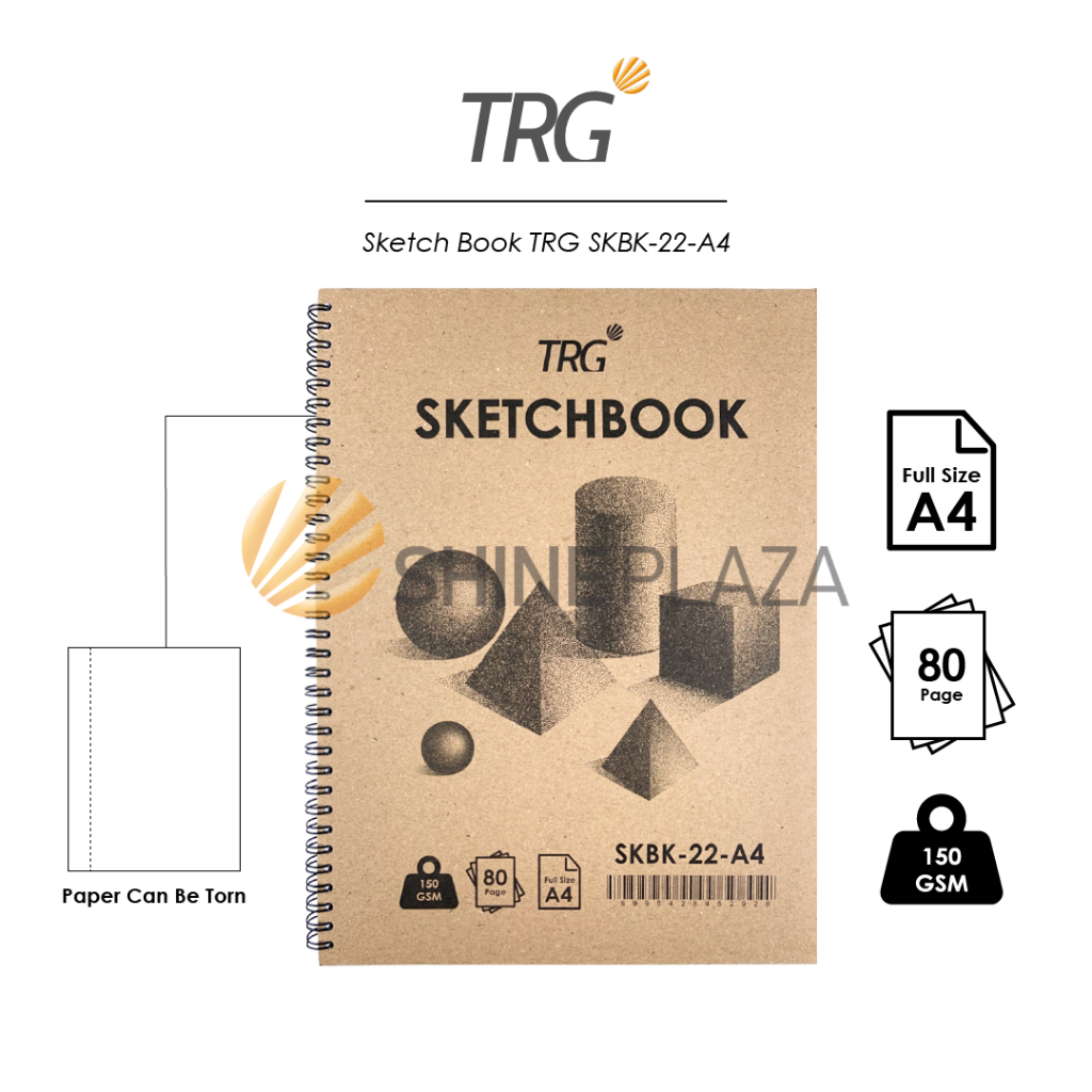 

TRG Kraft Sketchbook Sketch Ring Drawing Book A4 150gsm SKBK-22-A4 - Kertas Buku Gambar & Sketsa 150 gsm TRG