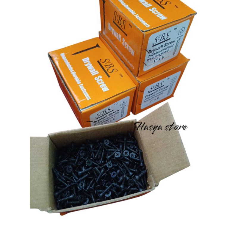 Skrup Gypsum Hitam SBS / BBS - Baut Skrup Kayu Drywall Screw Hitam