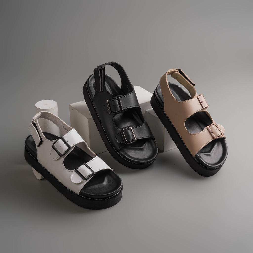UNCLE JACK Sandal Casual Wanita Kulit Platform Anti Slip Leon