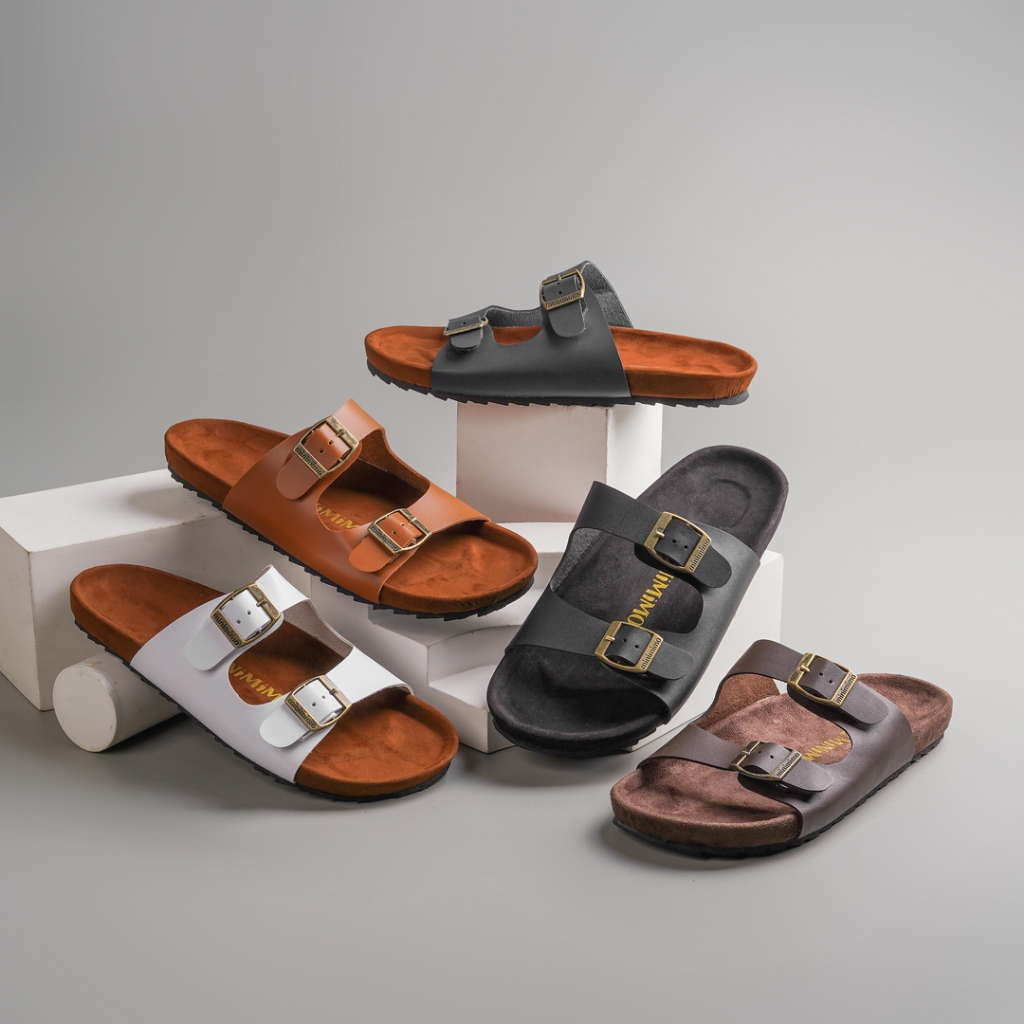 UNCLE JACK Sandal Casual Wanita Kulit Flat Anti Slip MF 003