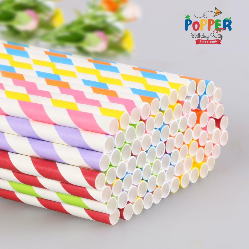 Sedotan Kertas Paper Straw Isi 25pcs