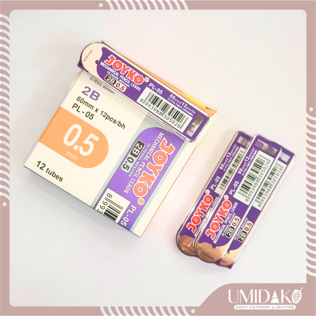 

[UMIDAKO] ISI PENSIL MEKANIK | ISI ULANG PENSIL | REFILL PENSIL JOYKO 2B UKURAN 0,5 MM