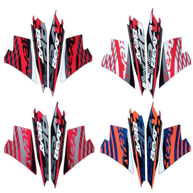 stiker striping skotlet lis body motor honda beat fi eco esp cbs tahun 2021