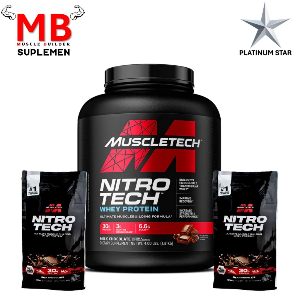 Nitrotech Muscletech 1 sachet 45 grams Performance Whey Protein Isolate Concentrate Muscle Tech 45 G