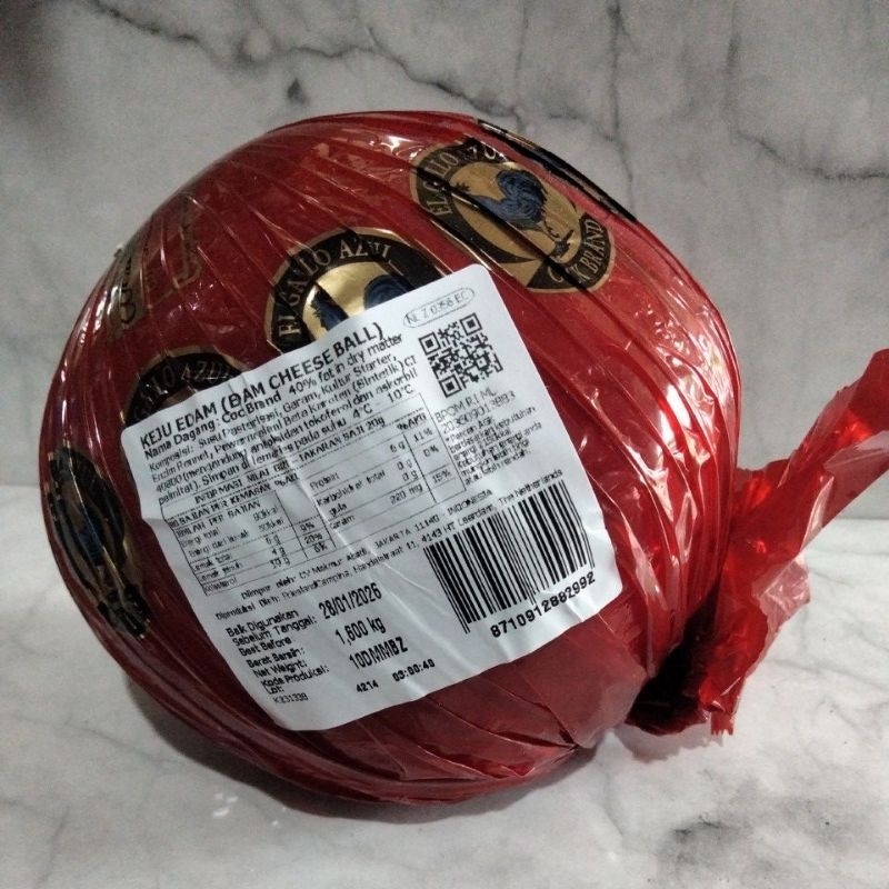 

Keju Edam (Cheese ball) netto 1,6kg