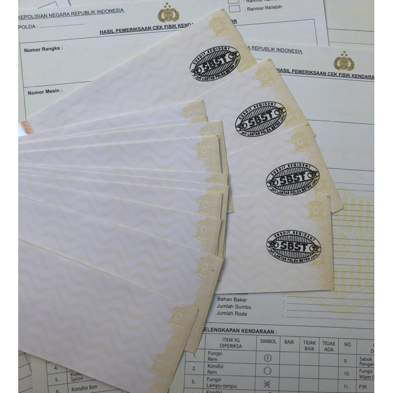 

1 Set Kertas gesek nomor rangka dan Nomor mesin