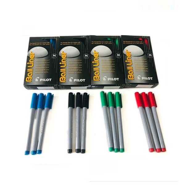 

Pulpen Pilot Balliner 0.8 Hitam, Biru Pen Pena Bolpoin Ballpoint