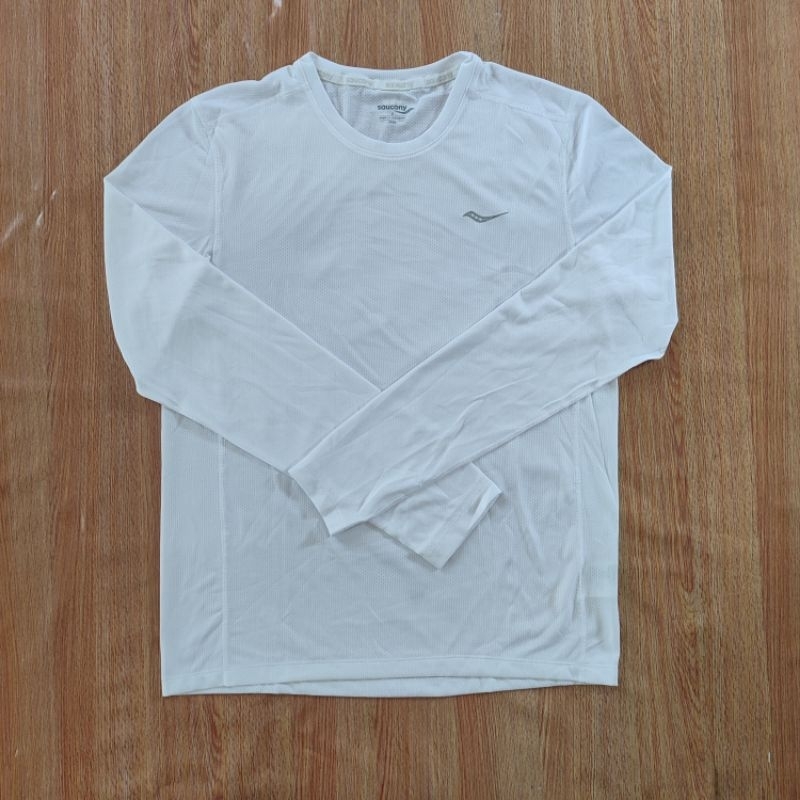 Saucony White Stopwatch Long Sleeve Men's - Original