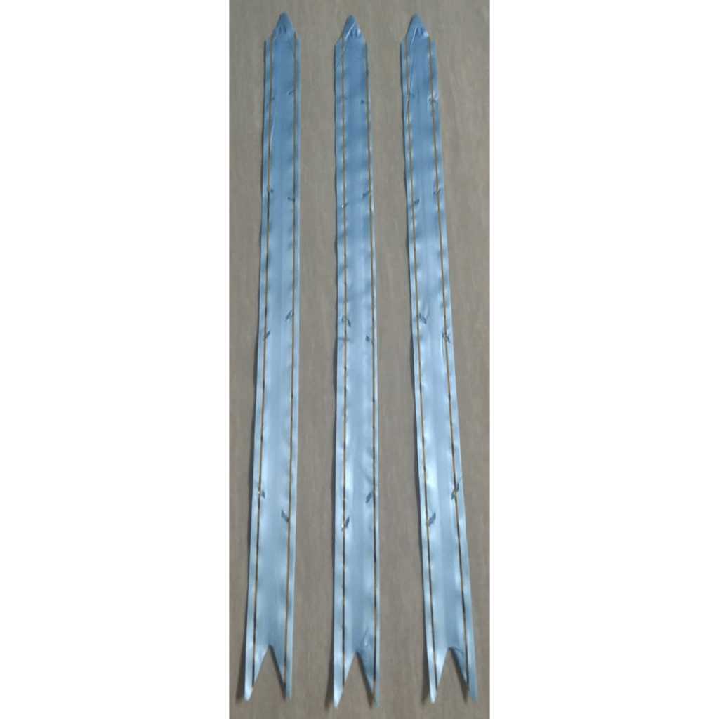 

Pita Tarik LIS EMAS Hiasan Parcel / Pita Serut Ukuran 23 Warna Light Blue Jual Perpcs