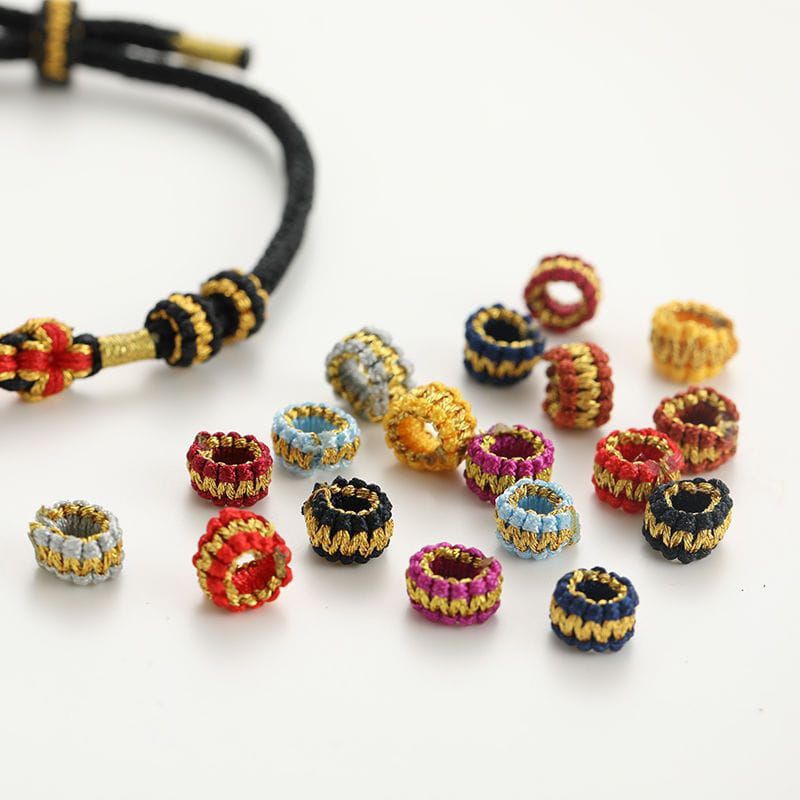DB | KODE C Stopper Rajut Dua Warna Pembatas Gelang Stopper kain Penyekat Gelang Tali Pembatas Gelan