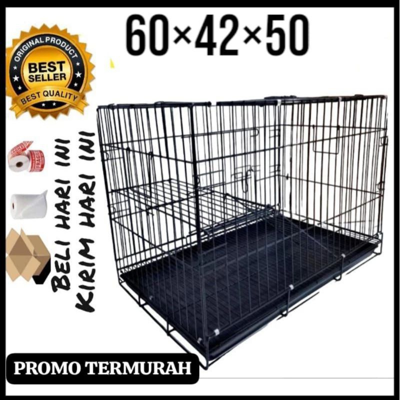 Kandang Kucing 2 Tingkat Musang Hamster Kelinci Tupai Bentuk Rumah Atap Tingkat Lipat Hewan Pelihara