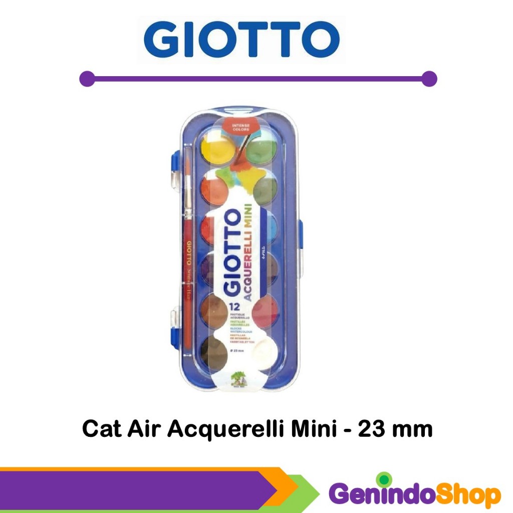 

Cat Air / Giotto Acquerelli Mini Water Color 12 Warna 23 mm