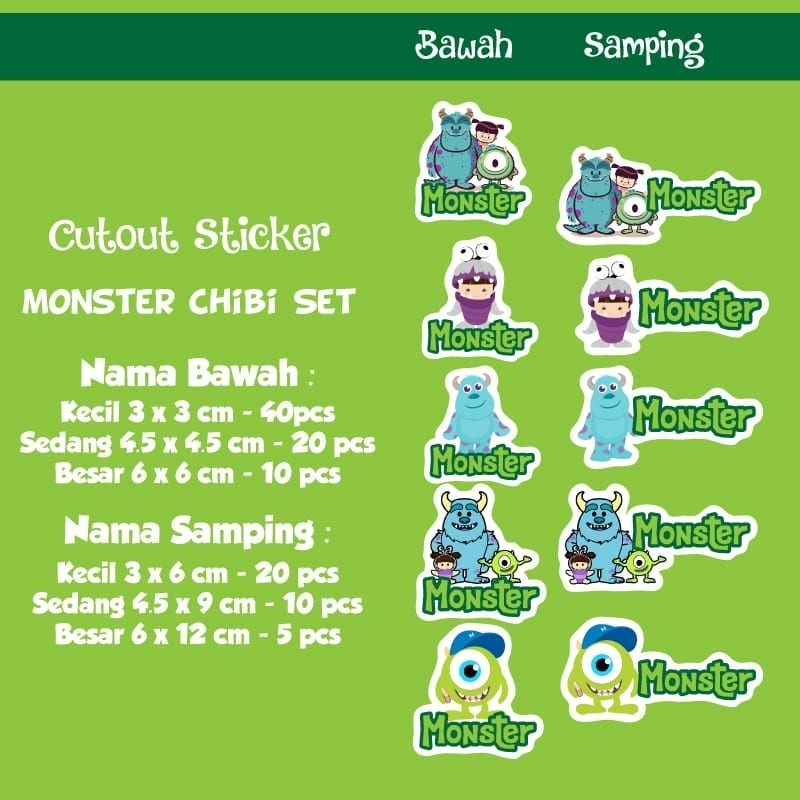 

Cut Out Stiker Monster Inc Series