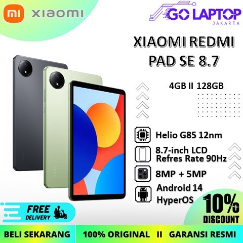 Tablet Xiaomi Redmi Pad SE 8.7 4G Pad 4/128GB Garansi Resmi Indonesia