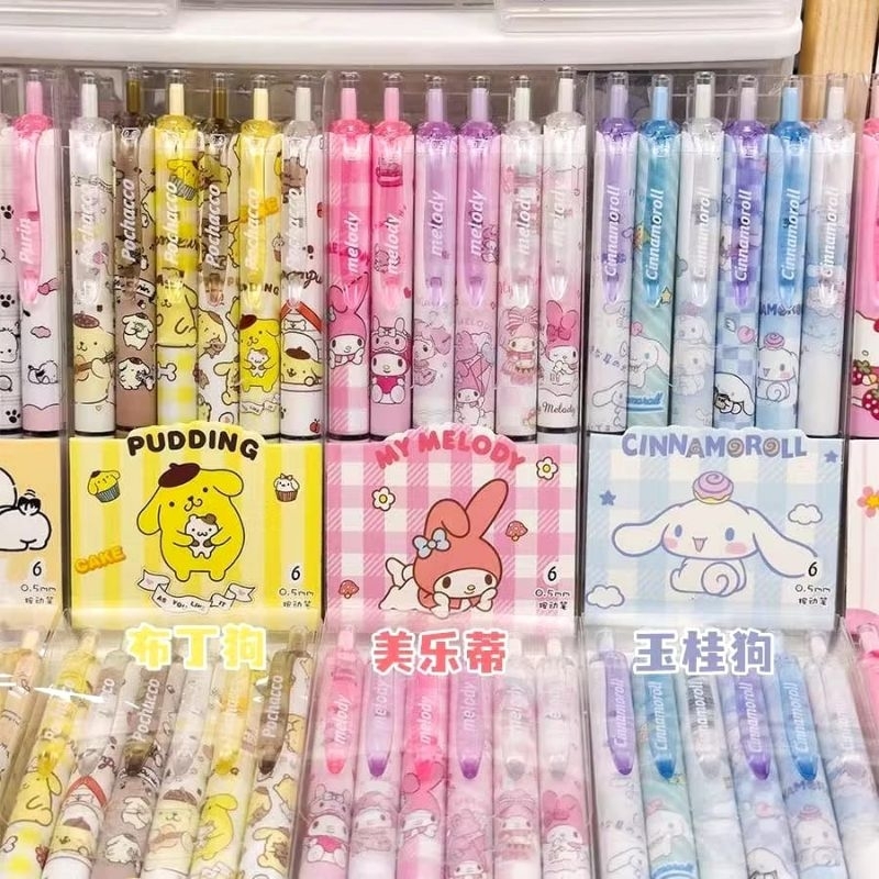 

[IU-JOYMARKET.ID] PULPEN MEKANIK 1 SET ISI 6 PCS MOTIF SANRIO / PULPEN GEL