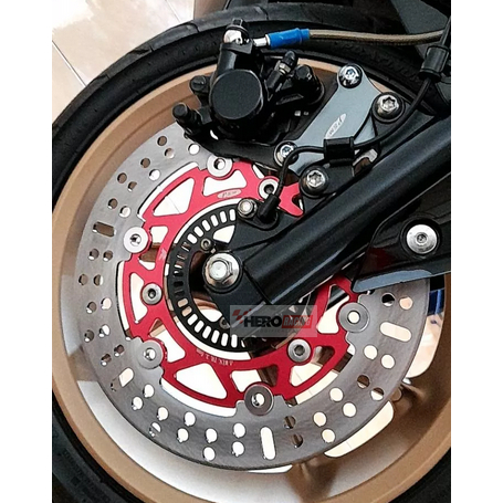 DISC BRAKE PIRINGAN CAKRAM PSM NMAX AEROX BULAT HITAM BIRU MERAH GREY 3118 260MM +BRACKET FULL CNC