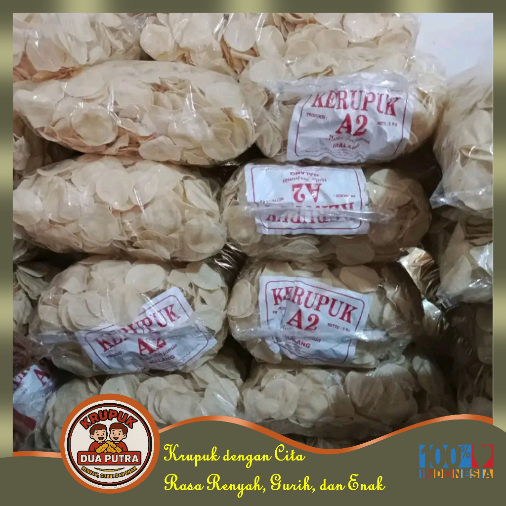 

Krupuk Kentang Mentah Langsung Goreng Tanpa Jemur Cap A2 Malang 500gr