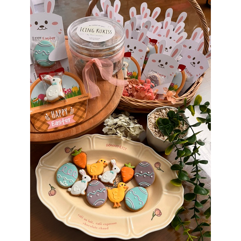 

COOKIES PASKAH TOPLES Easter cookies kelinci telur wortel bebek lucu egg rabbit duck carrot