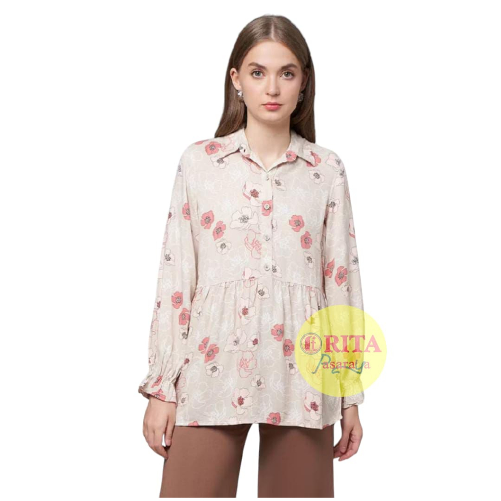 Mcb Ladies Kemeja Motif Bunga