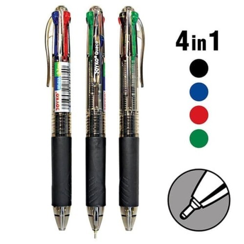 

Pulpen Joyko 4 Warna BP-213 Quaco Pen Pena Bolpoin Ballpoint ATK alat Tulis Kantor