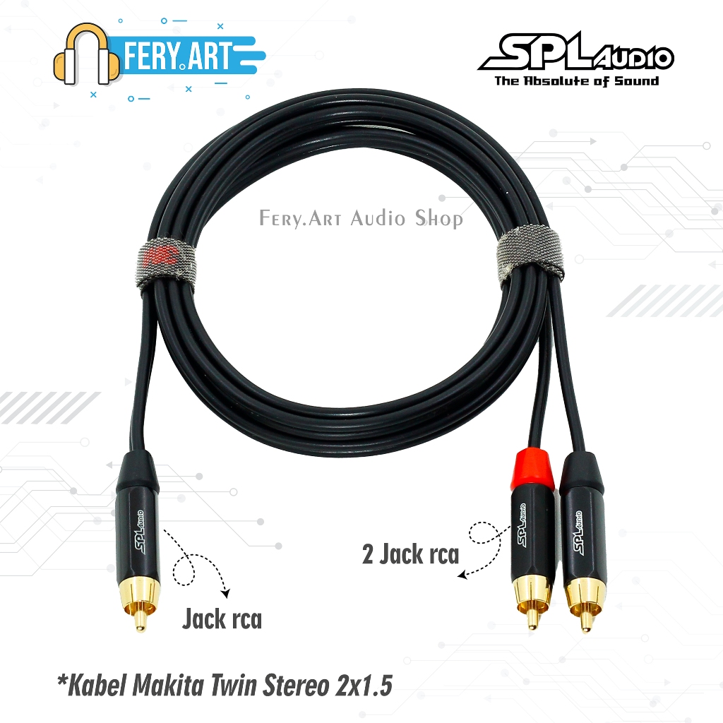 Kabel jack audio Subwoofer splitter RCA ke RCA SPL Audio