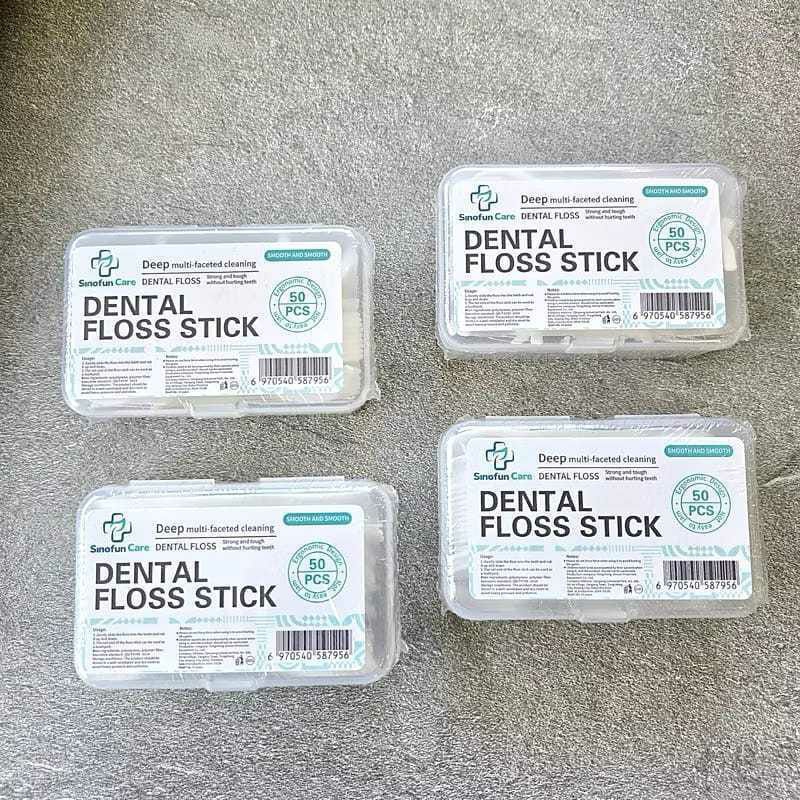 Dental Floss Stick / Dental Floss / Benang Busur Tusuk Gigi isi 50 pcs