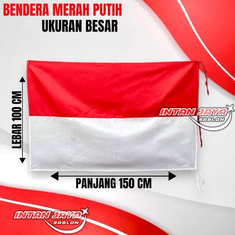 Bendera Merah Putih Ukuran150x100 Bahan Peles Poliester Premium isi 5/10/15/20pcs