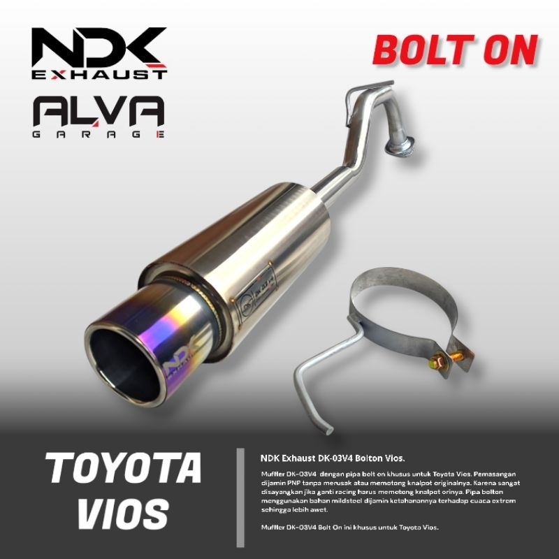 Knalpot Bolton Vios NDK Exhaust DK-03V4 Muffler Knalpot Mobil Racing
