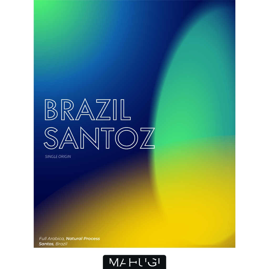 

Mahugi Coffee Brazil Santoz Espresso - Full Arabica - Speciality Single Origin Coffee 200 Gr