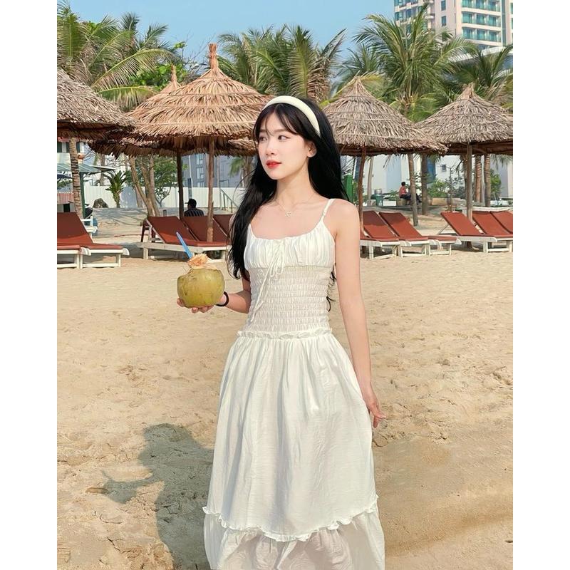 niana dress tanpa lengan//dress pantai//dress santai//dress tali tank top//dress wanita kekinian//dr