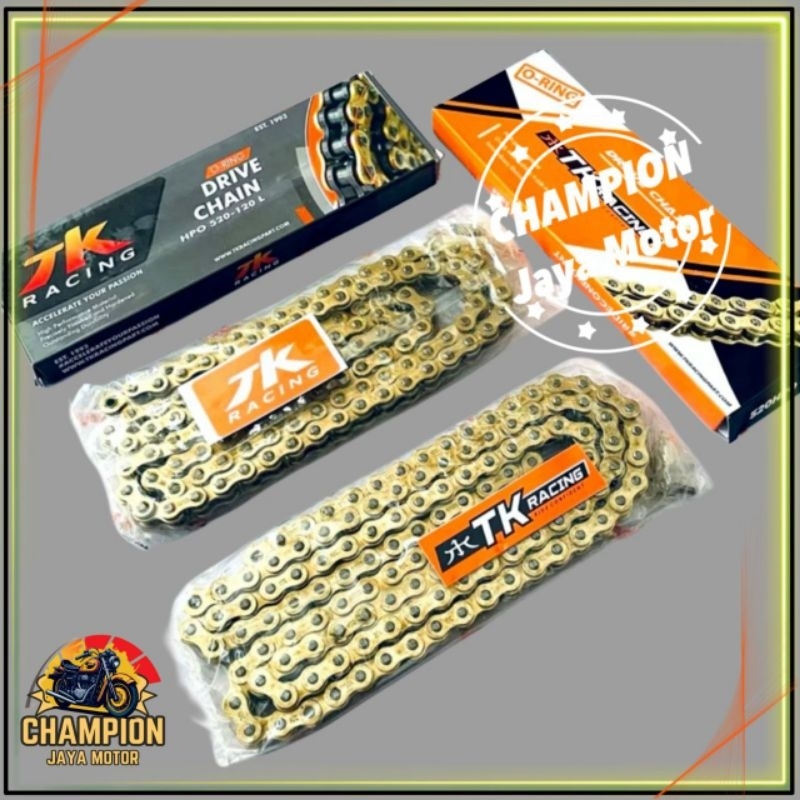 RANTAI 520HPO ORING TK RACING UKURAN 120L 130L  KLX 150 DTRACKER 150 CRF 150 WR155 NINJA 250 CBR 250